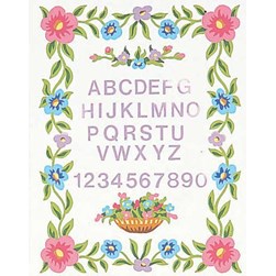 kit Canevas - Petits trous Luc Création ABC fleuri