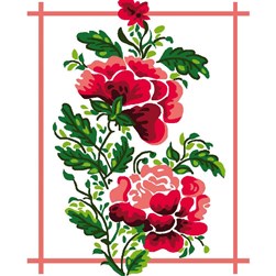 kit Canevas - Petits trous Luc Création Tendre fleurs