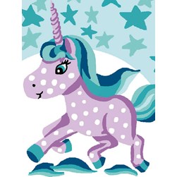 kit Canevas - Petits trous Luc Création La licorne étoilée