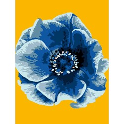 kit Canevas - Petits trous Luc Création Fleur bleue ensoleillée