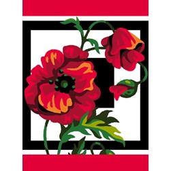 kit Canevas - Petits trous Luc Création Déco coquelicots