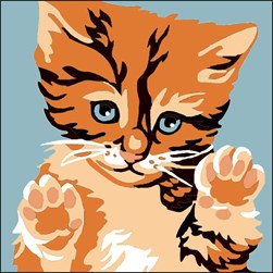 kit Canevas - Gros trous Luc Création Un chaton tout mignon