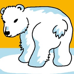 kit Canevas - Gros trous Luc Création L'ours polaire de la banquise