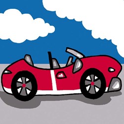 kit Canevas - Gros trous Luc Création Le bolide rouge