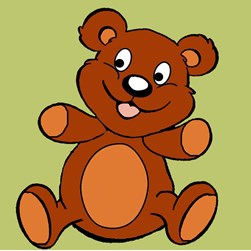 kit Canevas - Gros trous Luc Création L'ourson aux bras grands ouverts