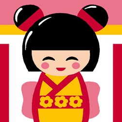 kit Canevas - Gros trous Luc Création Kokeshi bienvenue