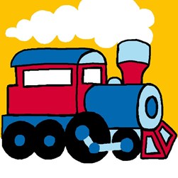kit Canevas - Gros trous Luc Création Petit train en marche