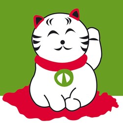 kit Canevas - Gros trous Luc Création Un chat tout heureux