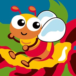 kit Canevas - Gros trous Luc Création L'abeille et le miel