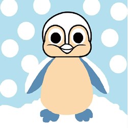 kit Canevas - Gros trous Luc Création Pingouin sous les flocons