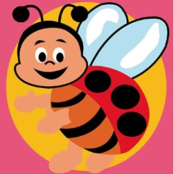 kit Canevas - Gros trous Luc Création La coccinelle au soleil