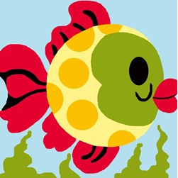 kit Canevas - Gros trous Luc Création Poisson de mon enfance