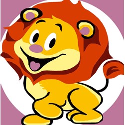 kit Canevas - Gros trous Luc Création Un lion de cirque