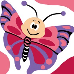 kit Canevas - Gros trous Luc Création Un jeune papillon