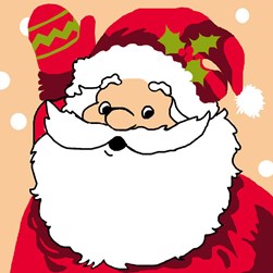 kit Canevas - Gros trous Luc Création Coucou Père Noël