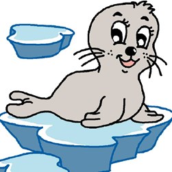 kit Canevas - Gros trous Luc Création Phoque sur la glace