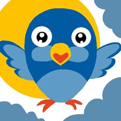 kit Canevas - Gros trous Luc Création L'envol de l'oiseau bleu