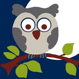 kit Canevas - Gros trous Luc Création Le hululement du hibou