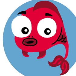 kit Canevas - Gros trous Luc Création Poisson aux gros yeux