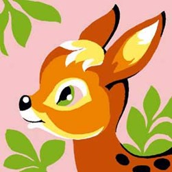 kit Canevas - Gros trous Luc Création Les découvertes du petit faon