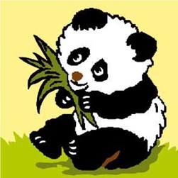 kit Canevas - Gros trous Luc Création Repas du petit panda