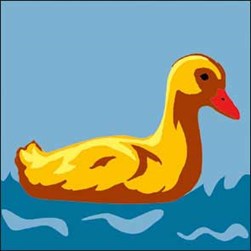 kit Canevas - Gros trous Luc Création Canard sur l'eau