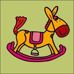 kit Canevas - Gros trous Luc Création Cheval à bascule