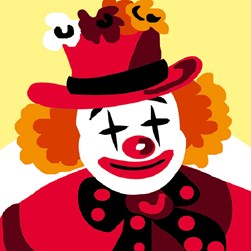 kit Canevas - Gros trous Luc Création Le maquillage du clown