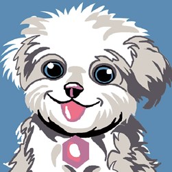 kit Canevas - Gros trous Luc Création Doux sourire