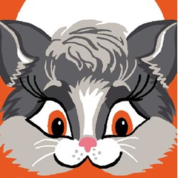 kit Canevas - Gros trous Luc Création Yeux attendrissant de la chatte