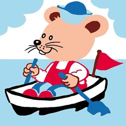 kit Canevas - Gros trous Luc Création petit souris dans la barque