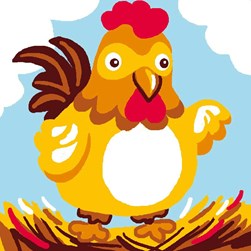 kit Canevas - Gros trous Luc Création Question de poulette