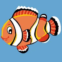 kit Canevas - Gros trous Luc Création Poisson clown heureux