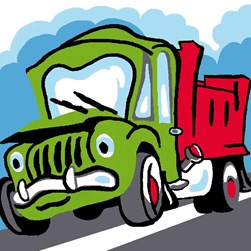 kit Canevas - Gros trous Luc Création Le camion fou