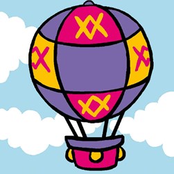 kit Canevas - Gros trous Luc Création Mongolfière en vol