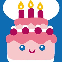 kit Canevas - Gros trous Luc Création Gâteau d'anniversaire