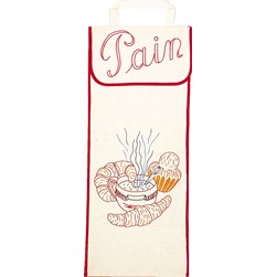kit Sac à Pain en Broderie Traditionnelle Luc Création Croissants gourmands