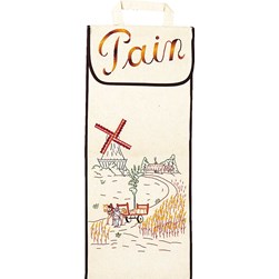 kit Sac à Pain en Broderie Traditionnelle Luc Création Le moulin de campagne