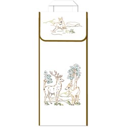 kit Sac à Pain en Broderie Traditionnelle Luc Création Les cerfs en forêt