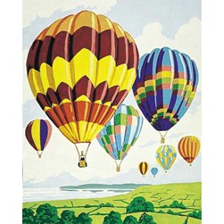 Canevas Anchor Mongolfières colorées