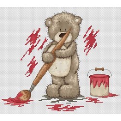 kit Point de croix Luca-S Bruno et le pinceau