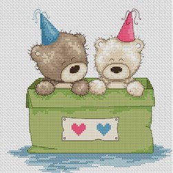 kit Point de croix Luca-S Bruno et Bianca en cadeau surprise