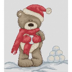 kit Point de croix Luca-S Bruno fait des boules de neige