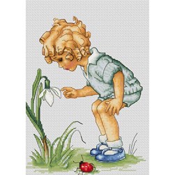 kit Point de croix Luca-S Je cueille une perce neige