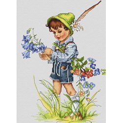 kit Point de croix Luca-S Je fais un joli bouquet