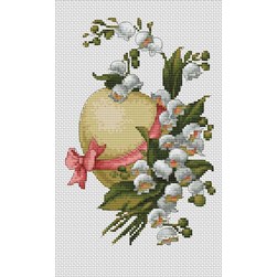 kit Point de croix Luca-S La composition d'œuf de pâques