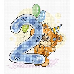 kit Point de croix Luca-S Vive les 2 ans