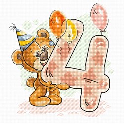 kit Point de croix Luca-S Vive les 4 ans