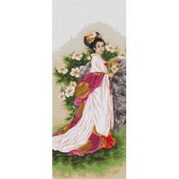 kit Point de croix Luca-S LA gheisha du jardin