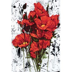 kit Point de croix Luca-S Coquelicots artisitiques